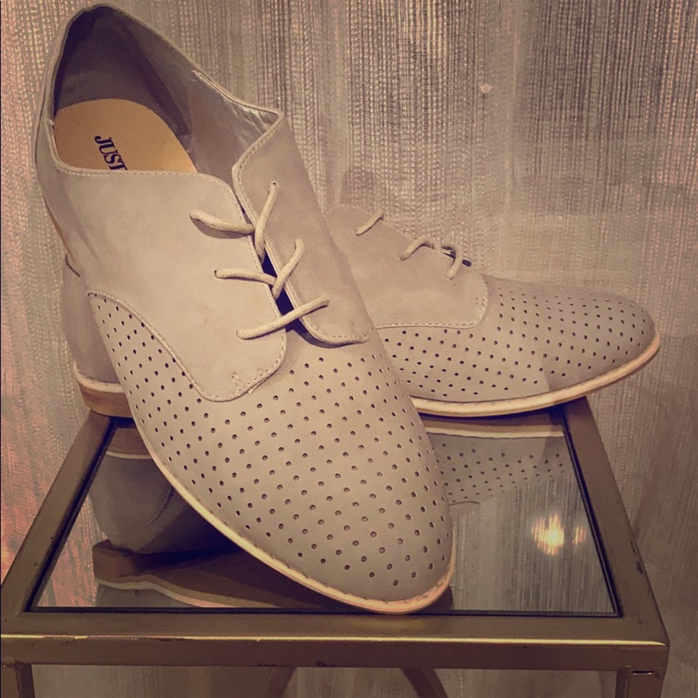 JUSTFAB Grey Oxford Loafers
